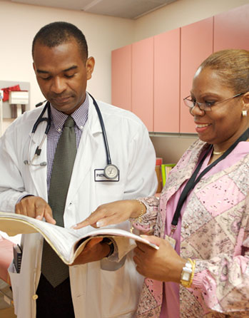 Photo of two African American health care professionals