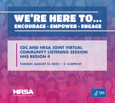 HRSA Community Listening Session Flyer