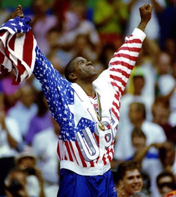 In 1991 NBA basketball player Earvin “Magic” Johnson